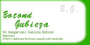 botond gubicza business card